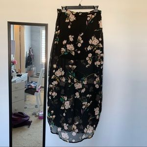 Floral maxi skirt